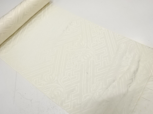 JAPANESE KIMONO / ANTIQUE BOLT FOR KIMONO / SILK / WOVEN FLOWER